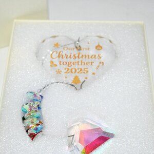 TUCUXY Crystal Suncatcher, Heart Keepsake Gift- 1st Christmas 2025 NWT